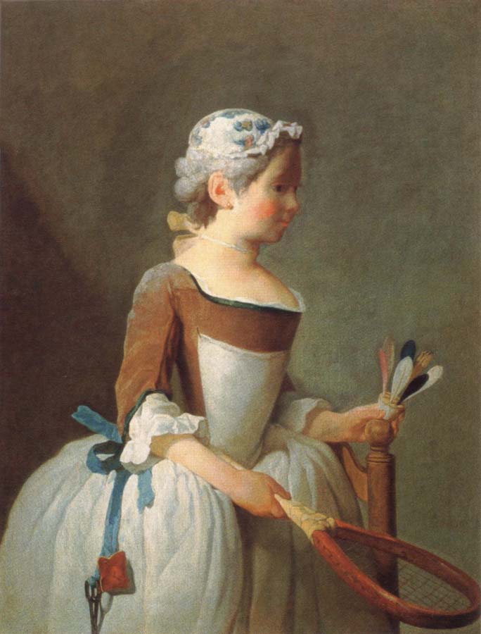 Jean Baptiste Simeon Chardin girl with shuttlecock